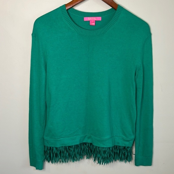 Lilly Pulitzer emerald green marquerite sweater #003683 size XS - Picture 1 of 4